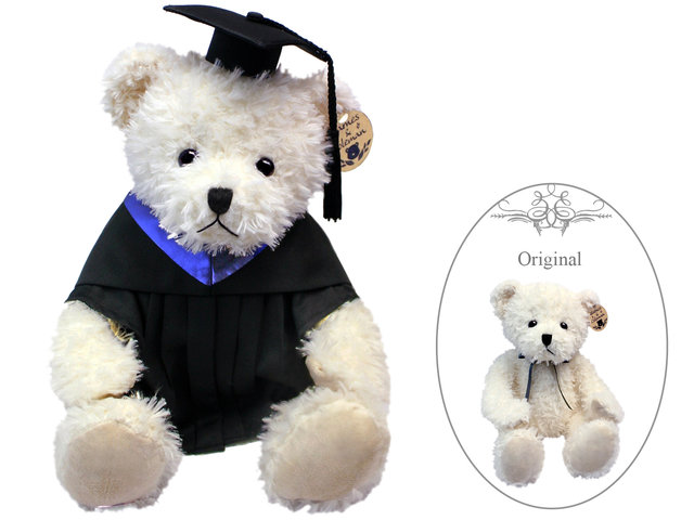 Florist Gift - Barnes & Coleman Classic White Graduation Teddy Bear - L175573 Photo