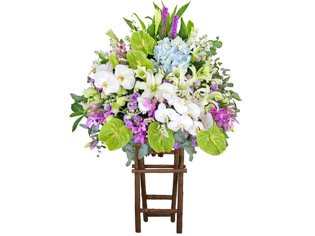 Flower Basket Stand - Congratulations Florist Stand 53 - L8760 Photo