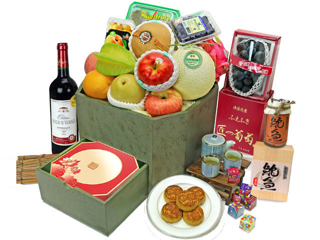 中秋果篮Hamper - 中秋节半岛月饼礼篮 M68 - L76608093 Photo