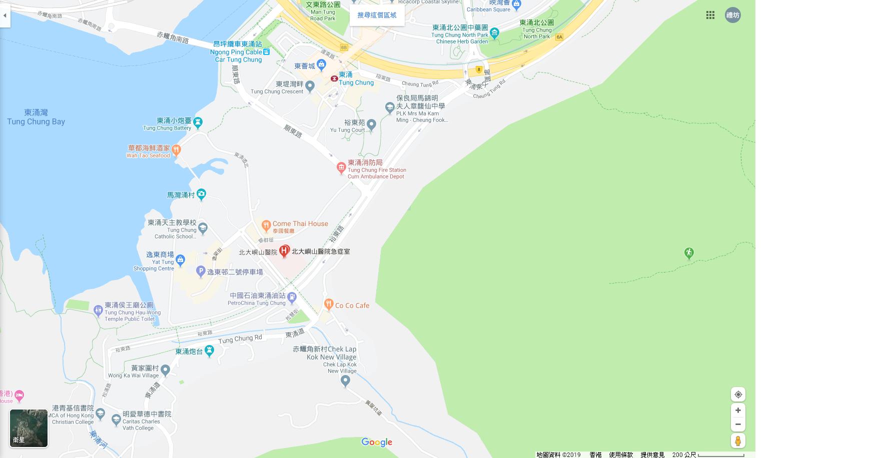 北大屿山医院地图