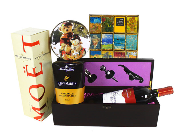 Wine n Food Hamper - Premium Pastry With Wine Box Gift Set FH92 - L19153 Photo